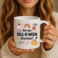 Are You Fall O Ween Directions Teacher Halloween Ghost Coffee Mug thumb 3