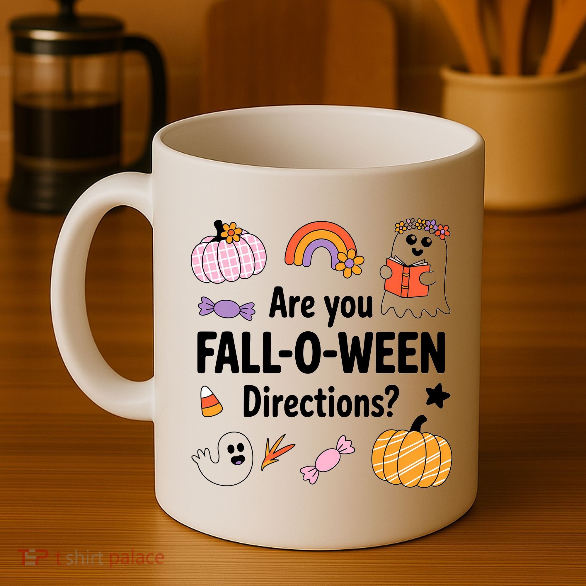 Are You Fall O Ween Directions Teacher Halloween Ghost Coffee Mug