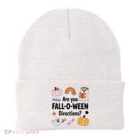 Are You Fall O Ween Directions Teacher Halloween Ghost Beanie thumb 0