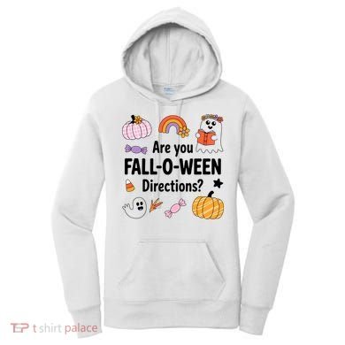 Are You Fall O Ween Directions Teacher Halloween Ghost Women's Hoodie