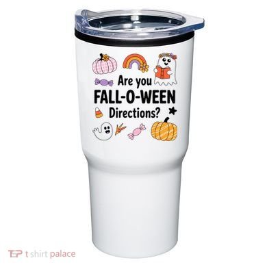 Are You Fall O Ween Directions Teacher Halloween Ghost Tumbler