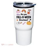 Are You Fall O Ween Directions Teacher Halloween Ghost Tumbler thumb 0