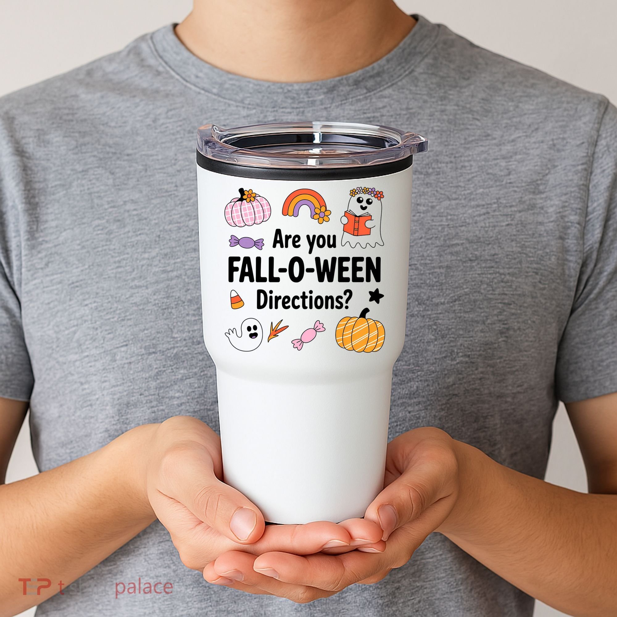 Are You Fall O Ween Directions Teacher Halloween Ghost Tumbler