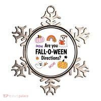 Are You Fall O Ween Directions Teacher Halloween Ghost Ornament thumb 0