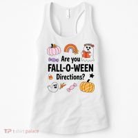 Are You Fall O Ween Directions Teacher Halloween Ghost Women's Tank Top thumb 0