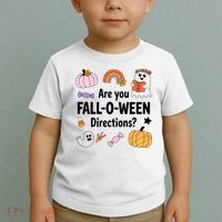 Are You Fall O Ween Directions Teacher Halloween Ghost Toddler T-Shirt thumb 2