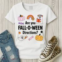 Are You Fall O Ween Directions Teacher Halloween Ghost Women's T-Shirt thumb 3