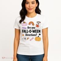 Are You Fall O Ween Directions Teacher Halloween Ghost Women's T-Shirt thumb 4