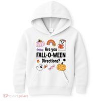 Are You Fall O Ween Directions Teacher Halloween Ghost Kids Hoodie thumb 0