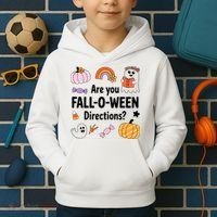 Are You Fall O Ween Directions Teacher Halloween Ghost Kids Hoodie thumb 2