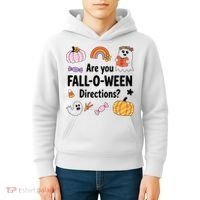 Are You Fall O Ween Directions Teacher Halloween Ghost Kids Hoodie thumb 4