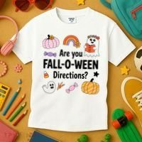 Are You Fall O Ween Directions Teacher Halloween Ghost Kids T-Shirt thumb 3