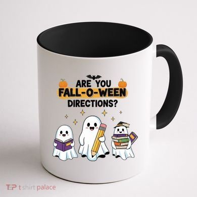 Are You Fall O Ween Directions Halloween Coffee Mug back