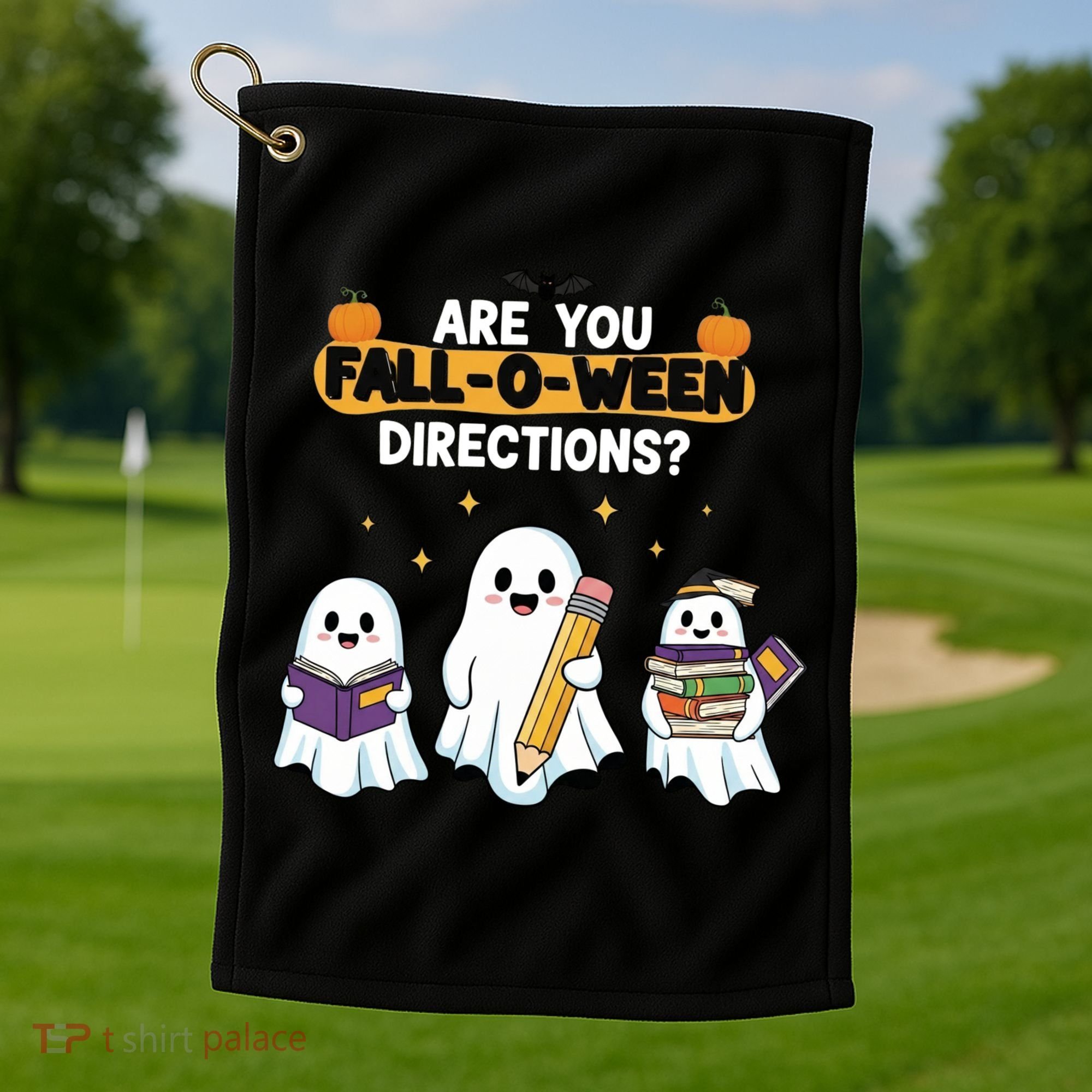 Are You Fall O Ween Directions Halloween Golf Towel