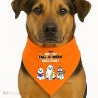 Are You Fall O Ween Directions Halloween USA-Made Doggie Bandana thumb 1