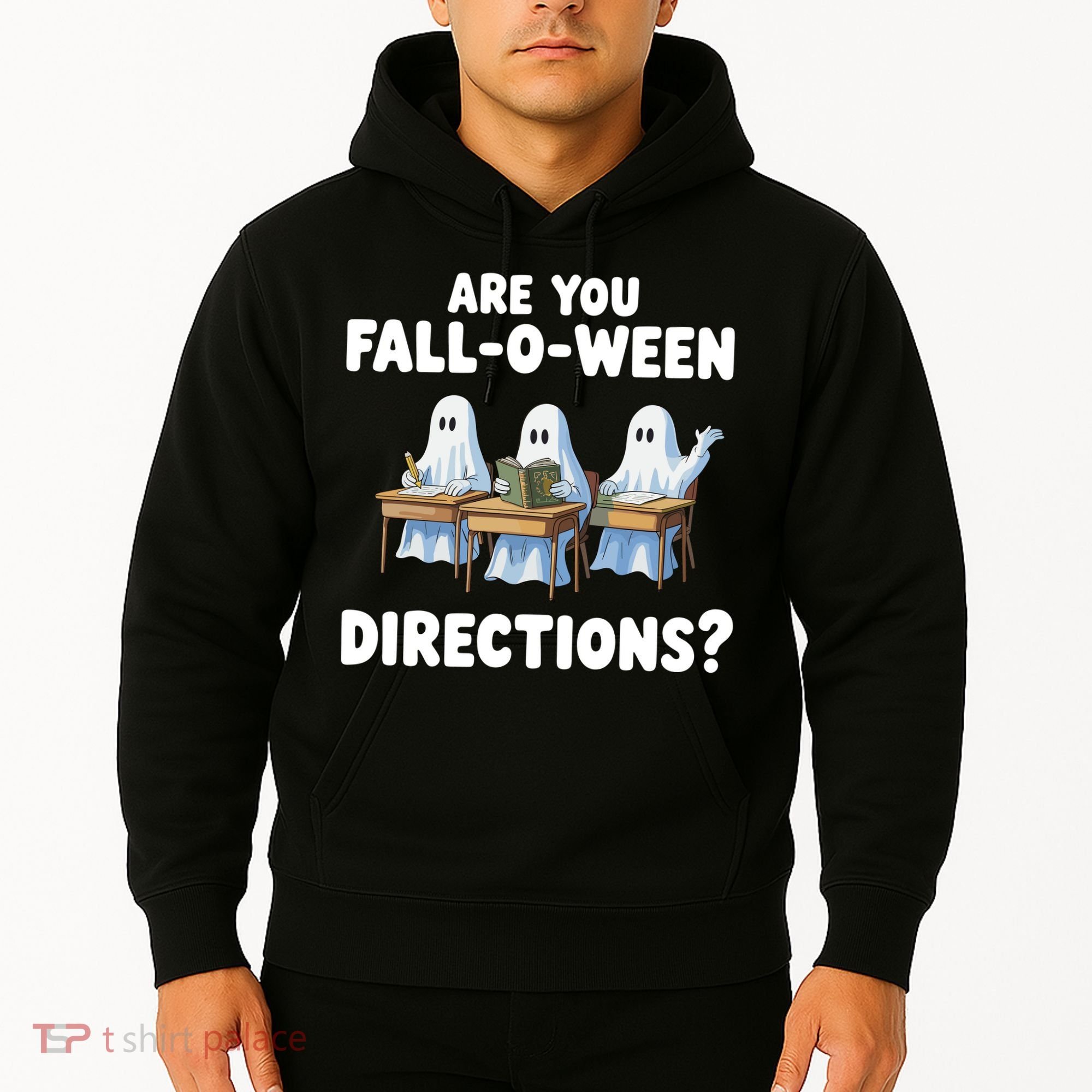 Are You Fall O Ween Directions Funny Teacher Halloween Ghosts Hoodie