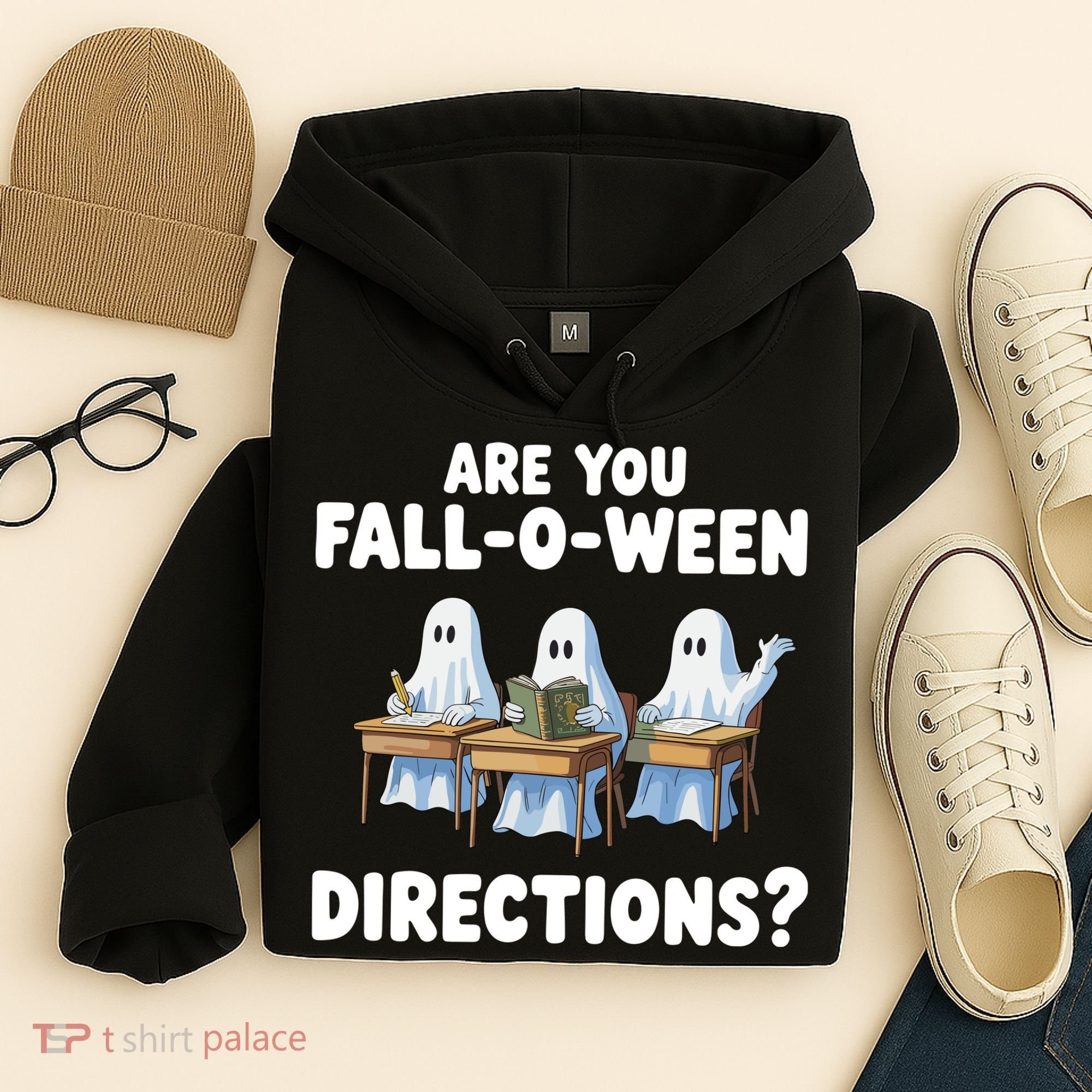 Are You Fall O Ween Directions Funny Teacher Halloween Ghosts Hoodie
