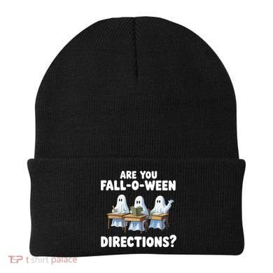 Are You Fall O Ween Directions Funny Teacher Halloween Ghosts Beanie