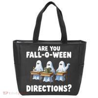 Are You Fall O Ween Directions Funny Teacher Halloween Ghosts Tote Bag thumb 0