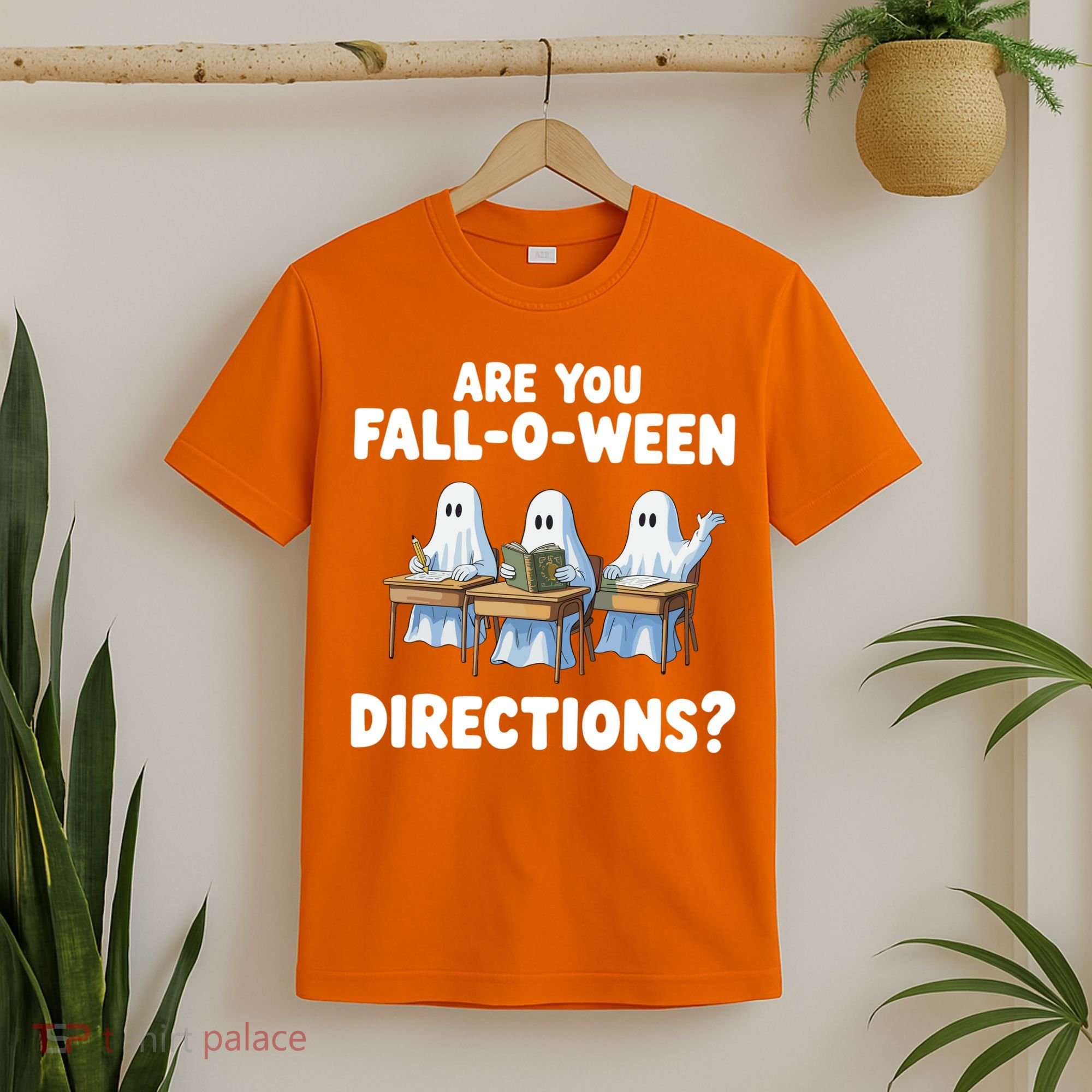 Are You Fall O Ween Directions Funny Teacher Halloween Ghosts T-Shirt