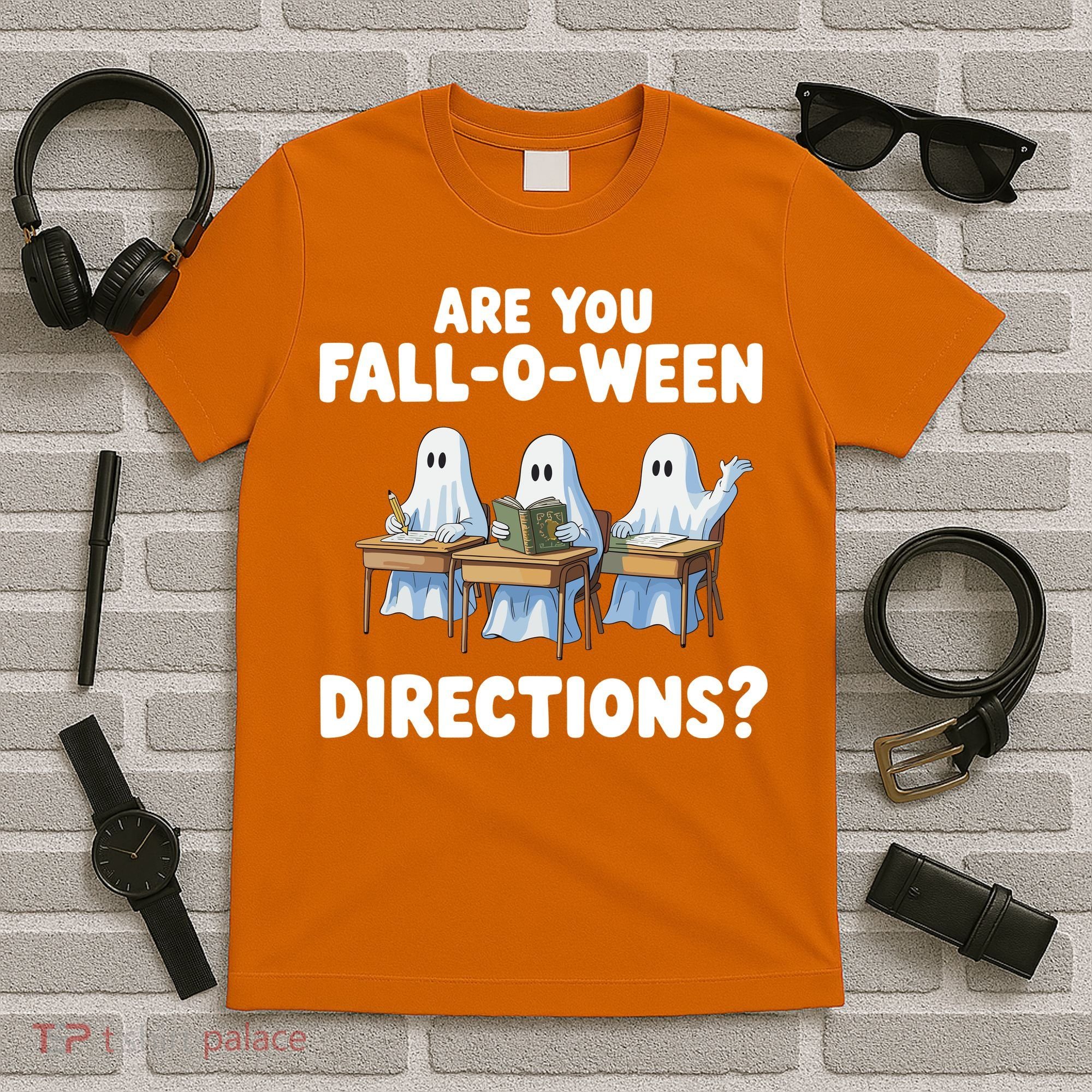 Are You Fall O Ween Directions Funny Teacher Halloween Ghosts T-Shirt