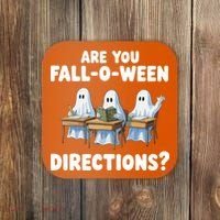 Are You Fall O Ween Directions Funny Teacher Halloween Ghosts Coaster thumb 0