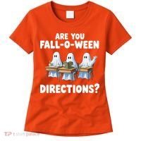 Are You Fall O Ween Directions Funny Teacher Halloween Ghosts Women's T-Shirt thumb 0