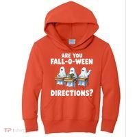 Are You Fall O Ween Directions Funny Teacher Halloween Ghosts Kids Hoodie thumb 0