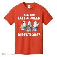 Are You Fall O Ween Directions Funny Teacher Halloween Ghosts Kids T-Shirt thumb 0
