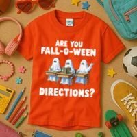 Are You Fall O Ween Directions Funny Teacher Halloween Ghosts Kids T-Shirt thumb 3
