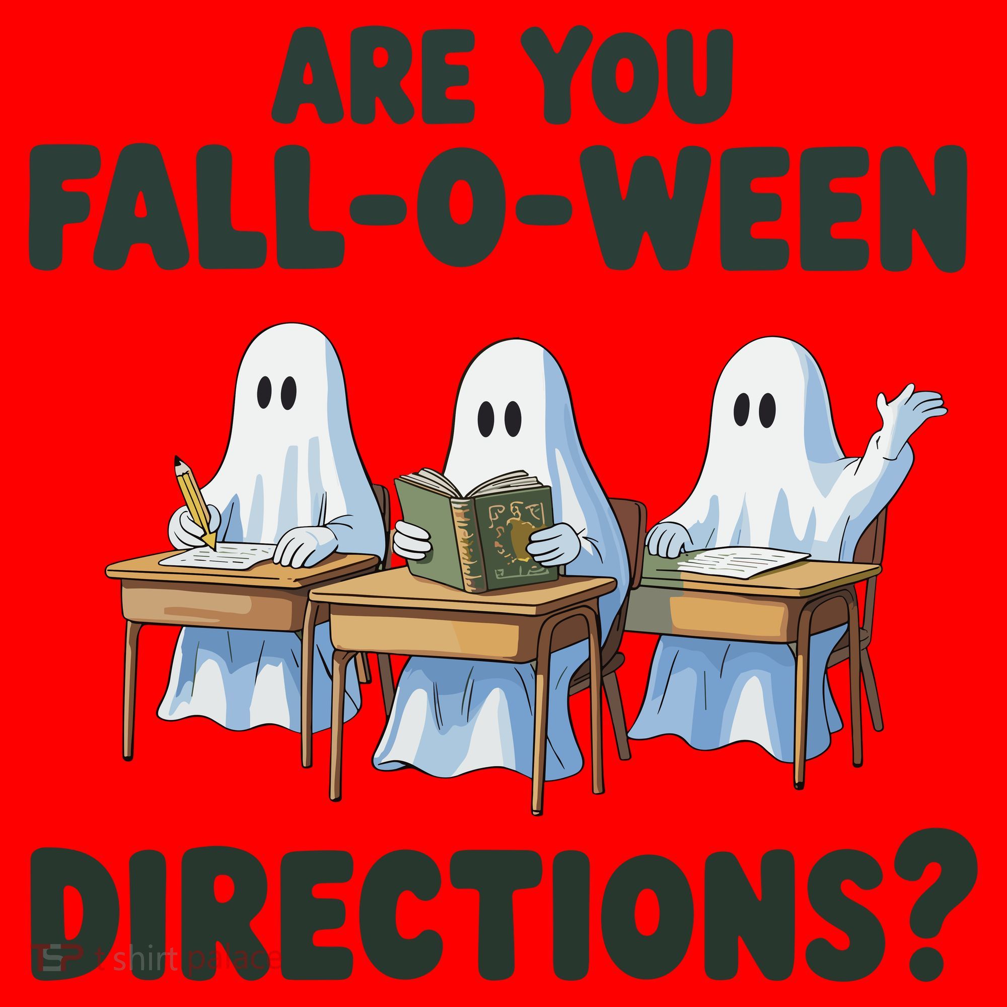 Are You Fall O Ween Directions Funny Teacher Halloween Ghosts Santa Hat