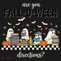 Are You Fallo Ween Directions Reading Ghost Halloween Teacher Doggie Tank thumb 4