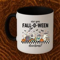 Are You Fallo Ween Directions Reading Ghost Halloween Teacher Coffee Mug thumb 2