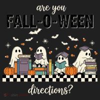 Are You Fallo Ween Directions Reading Ghost Halloween Teacher Beanie thumb 2