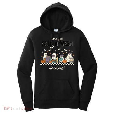 Are You Fallo Ween Directions Reading Ghost Halloween Teacher Women's Hoodie