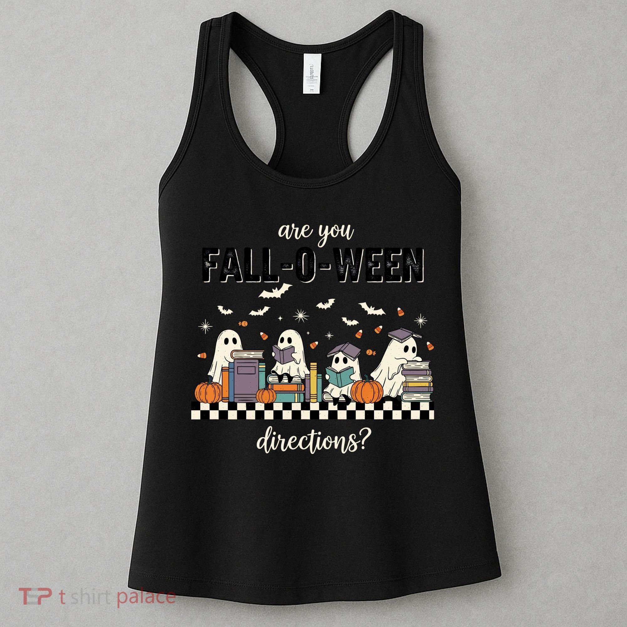 Are You Fallo Ween Directions Reading Ghost Halloween Teacher Women's Tank Top