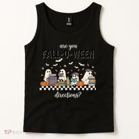 Are You Fallo Ween Directions Reading Ghost Halloween Teacher Tank Top thumb 2
