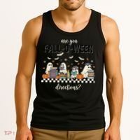 Are You Fallo Ween Directions Reading Ghost Halloween Teacher Tank Top thumb 3