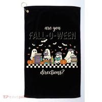 Are You Fallo Ween Directions Reading Ghost Halloween Teacher Golf Towel thumb 0