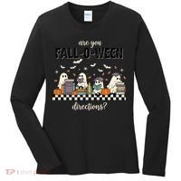 Are You Fallo Ween Directions Reading Ghost Halloween Teacher Women's Long Sleeve Shirt thumb 0