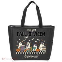 Are You Fallo Ween Directions Reading Ghost Halloween Teacher Tote Bag thumb 0