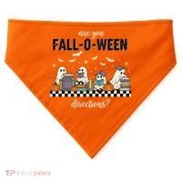 Are You Fallo Ween Directions Reading Ghost Halloween Teacher USA-Made Doggie Bandana thumb 0