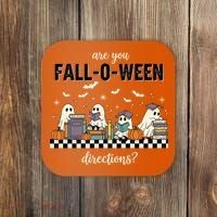Are You Fallo Ween Directions Reading Ghost Halloween Teacher Coaster thumb 0