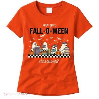 Are You Fallo Ween Directions Reading Ghost Halloween Teacher Women's T-Shirt