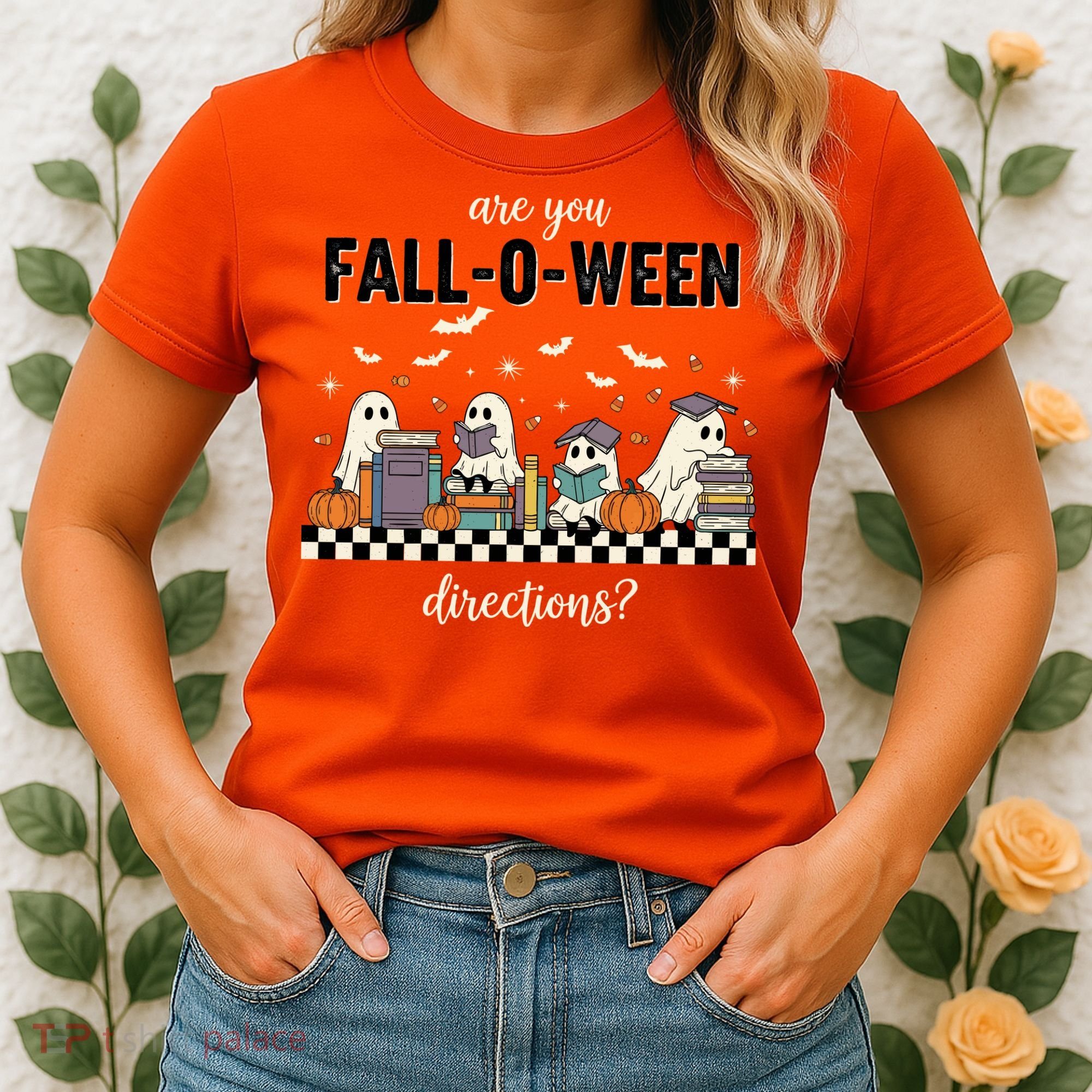 Are You Fallo Ween Directions Reading Ghost Halloween Teacher Women's T-Shirt