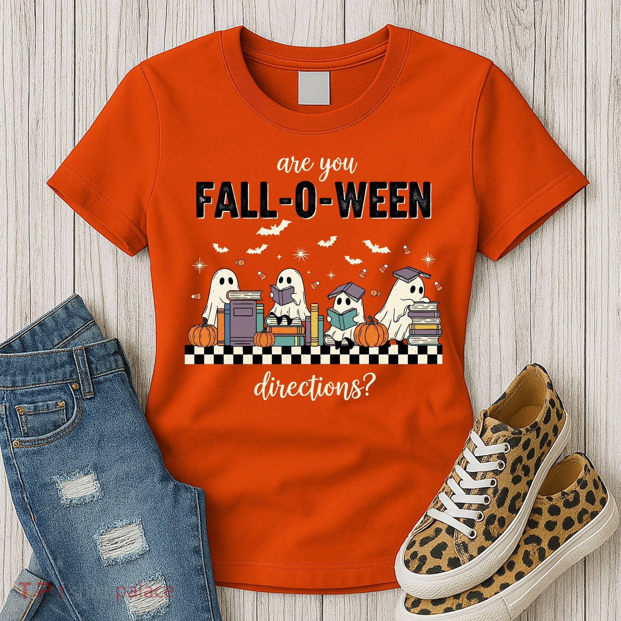 Are You Fallo Ween Directions Reading Ghost Halloween Teacher Women's T-Shirt