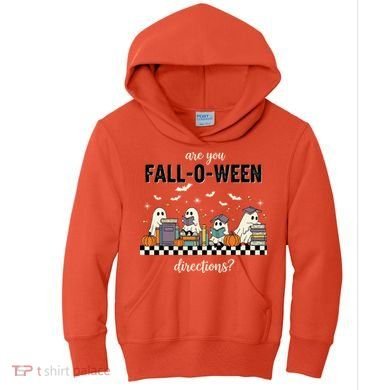 Are You Fallo Ween Directions Reading Ghost Halloween Teacher Kids Hoodie