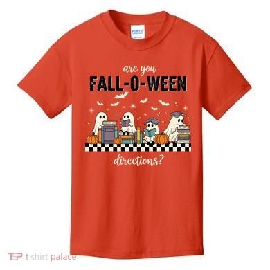 Are You Fallo Ween Directions Reading Ghost Halloween Teacher Kids T-Shirt
