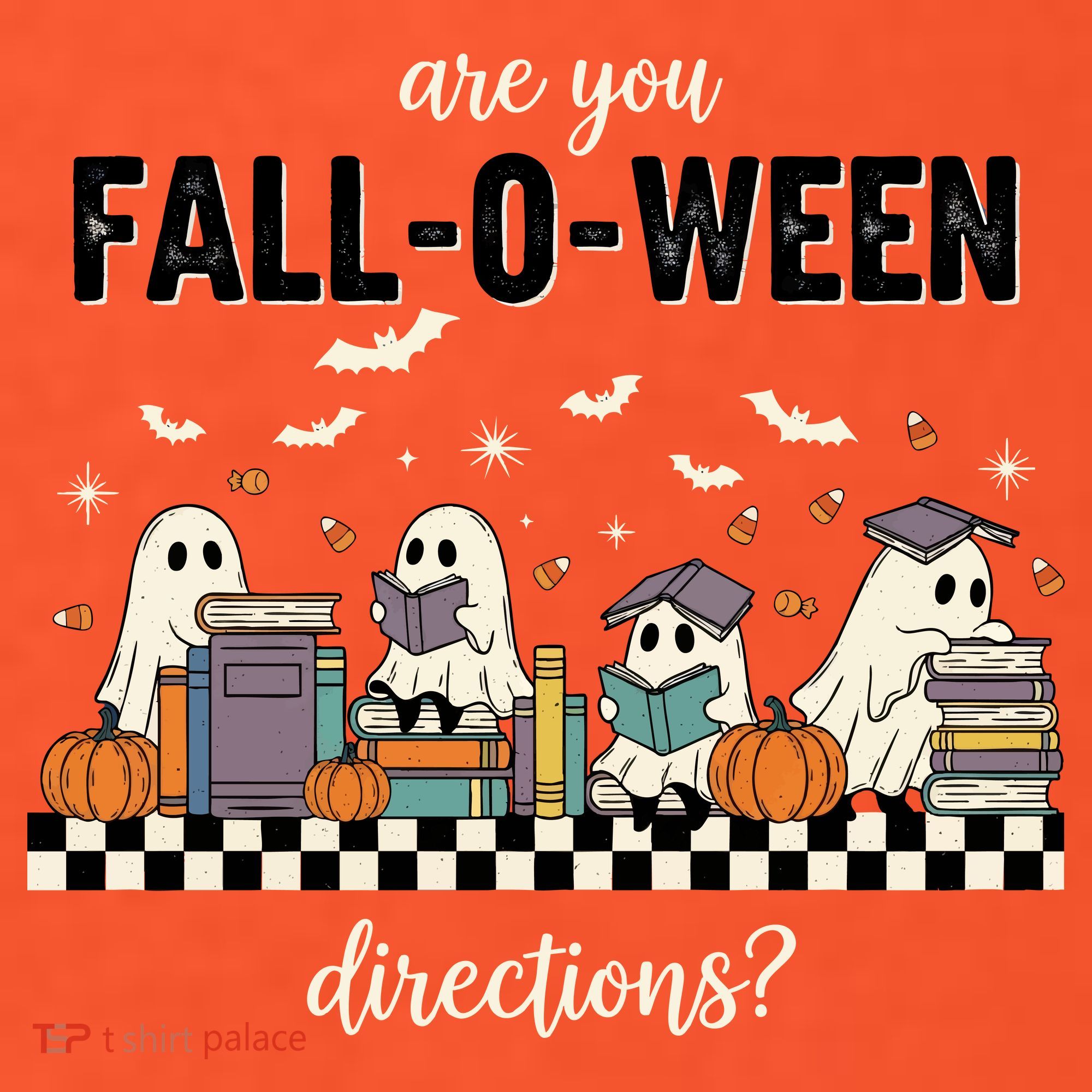 Are You Fallo Ween Directions Reading Ghost Halloween Teacher Kids T-Shirt