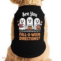 Are You Fall-O-Ween Directions Cute Halloween Teacher Ghost Doggie Tank thumb 0